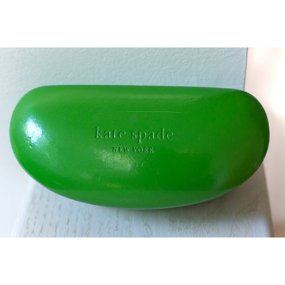 Kate Spade Bright Green Clamshell Eyeglass Case